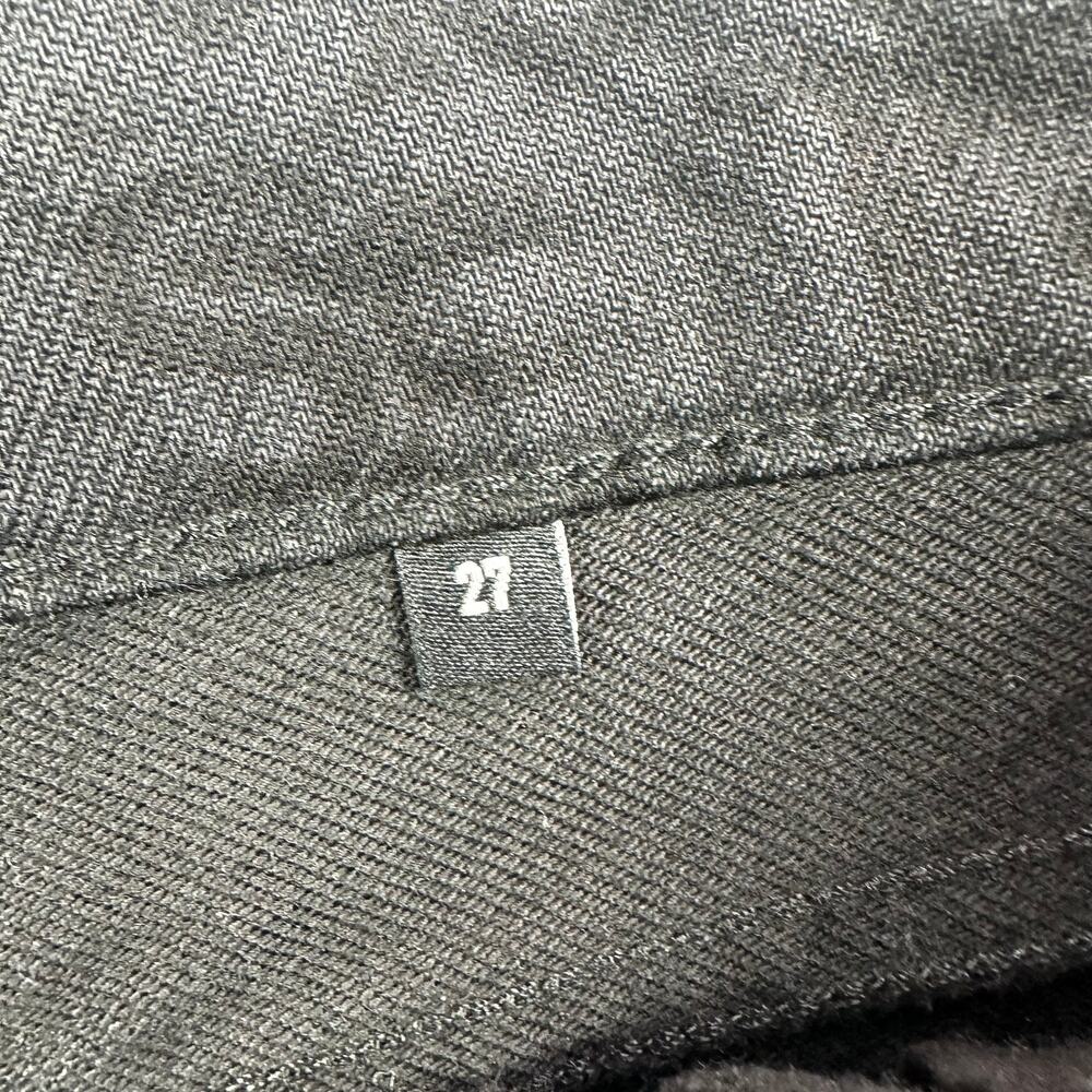The Kooples Jeans Womens 27 Black Logo High Rise Flare Leg Button Fly Rock Edgy - Picture 4 of 13
